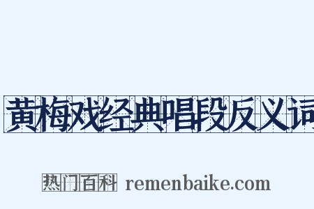 黄梅戏经典唱段反义词是什么意思的图片